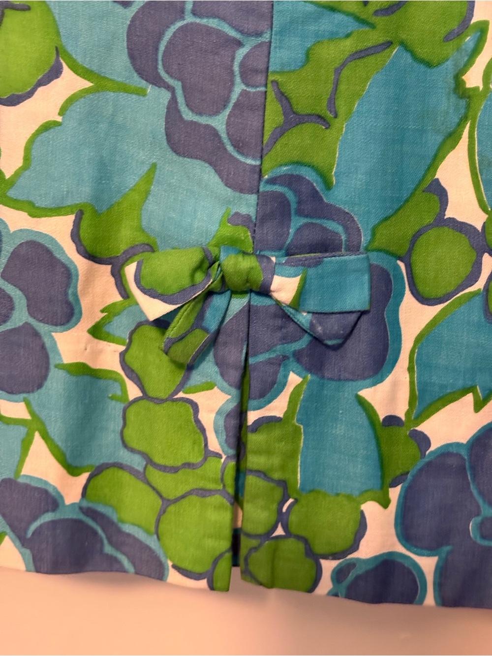 Sleeveless Blue & Green Floral Mini Dress - Picture 2 of 8